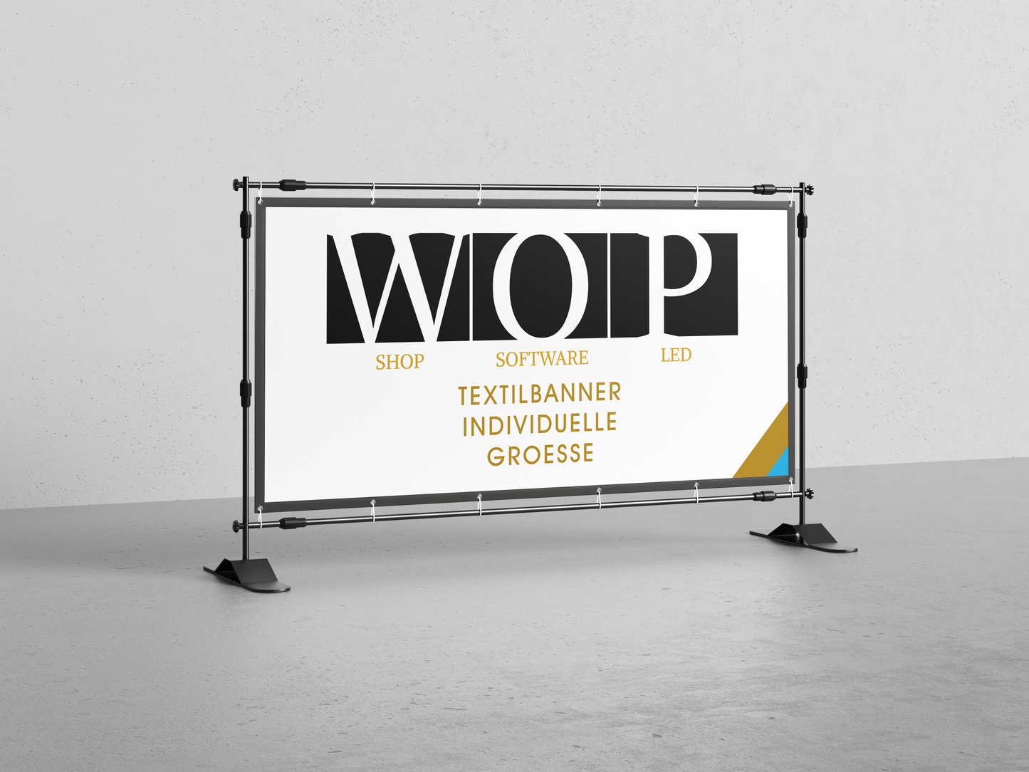 Stoffbanner von hinten beleuchtet